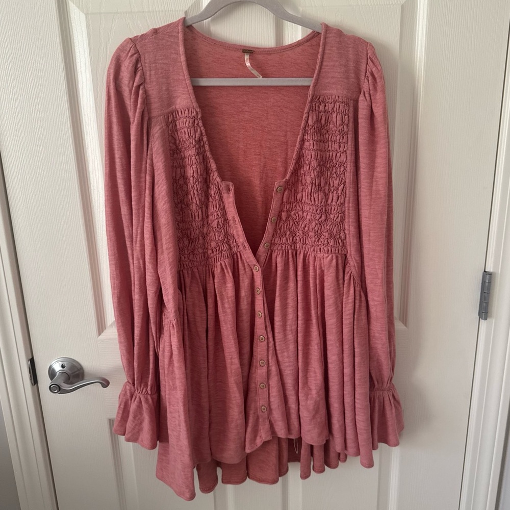 Free People Don't Call Me Baby Top - Rosie - Size M - Like New!
